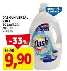 Dash - Universal 2 In 1 80 Lavaggi Dash - Universal 2 In 1 80 Lavaggi