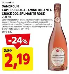 Sandròun - Lambrusco Salamino Di Santa Croce DOC Spumante Rosé