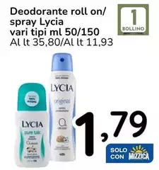 Lycia - Deodorante Roll On