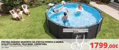 Piscina 263540n Graphite Cm 47x123 Pompa A Sabbia, Scaletta Doppia, Telo Base, Copertura