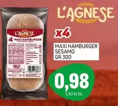L'agnese - Maxi Hamburger Sesamo
