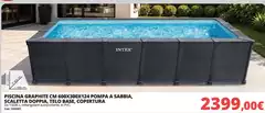 Intex - Piscina Graphite Cm 600x300x123 Pompa A Sabbia, Sceletta Doppia, Telo Base, Copertura Intex - Piscina Graphite Cm 600x300x123 Pompa A Sabbia, Sceletta Doppia, Telo Base, Copertura