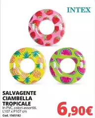 Intex - Salvagente Ciambella Tropicale Intex - Salvagente Ciambella Tropicale