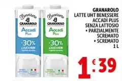 Granarolo - Latte UHT Benessere Accadi Plus Senza Lattosio Granarolo - Latte UHT Benessere Accadi Plus Senza Lattosio