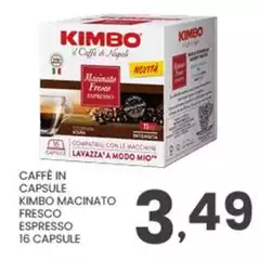 Kimbo - Caffè In Capsule Macinato Fresco Espresso 16 Capsule