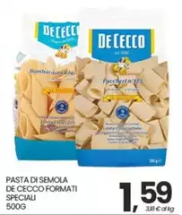 De Cecco - Pasta Di Semola Formati Speciali De Cecco - Pasta Di Semola Formati Speciali