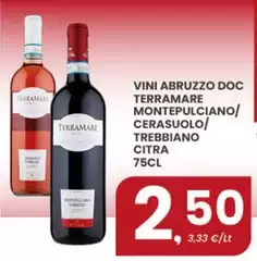Terramare - Vini Abruzzo DOC Montepulciano/ Cerasuolo/Trebbiano Citra Terramare - Vini Abruzzo DOC Montepulciano/ Cerasuolo/Trebbiano Citra