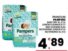 Pampers - Pannolini Baby Dry Xl X13 Pampers - Pannolini Baby Dry Xl X13