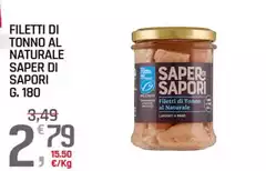 Saper Di Sapori - Filetti Di Tonno Al Naturale Saper Di Sapori - Filetti Di Tonno Al Naturale