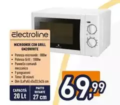 Electroline - Microonde Con Grill Gm20white Electroline - Microonde Con Grill Gm20white