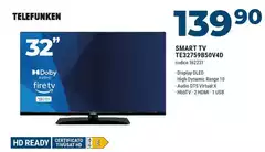 Telefunken - Smart Tv TE32759B50V4D Telefunken - Smart Tv TE32759B50V4D