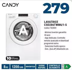 Candy - Lavatrice CS0286TWM6/1-S