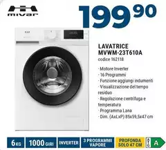 Mivar - Lavatrice MVWM-23T610A