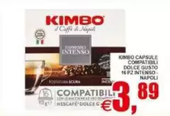 Kimbo - Capsule Compatibili Dolce Gusto 16 Pz Intenso- Napoli Kimbo - Capsule Compatibili Dolce Gusto 16 Pz Intenso- Napoli