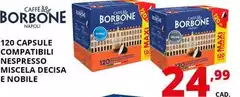 Caffe Borbone - 120 Capsule Compatibili Nespresso Miscela Decisa E Nobile 
