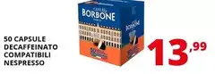 Caffe Borbone - 50 Capsule Decaffeinato Compatibili Nespresso