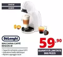 De Longhi - Macchina Caffè EDG335.W De Longhi - Macchina Caffè EDG335.W