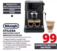 De Longhi - Stilosa Macchina Caffè Manuale Ec235.bk De Longhi - Stilosa Macchina Caffè Manuale Ec235.bk