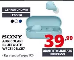 Sony - Auricolari Bluetooth WFC510B.CE7