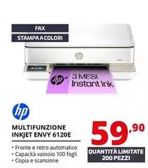 HP - Multifunzione Inkjet Envy 6120E HP - Multifunzione Inkjet Envy 6120E