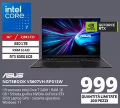 Asus - Notebook V3607VH-RP013W