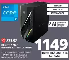 Msi - Desktop Mag Infinite E1 14NVL5-104EU