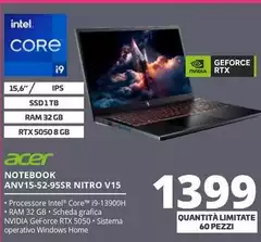 Acer - Notebook ANV15-52-95SR Nitro V15