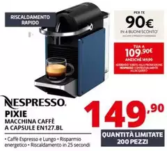 Nespresso - Pixie Macchina Caffè A Capsule EN127.BL