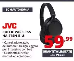 Jvc - Cuffie Wireless HA-S75N-B-U