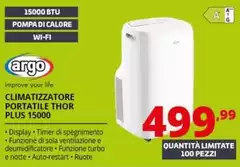 Argo - Climatizzatore Portatile Thor Plus 15000 Argo - Climatizzatore Portatile Thor Plus 15000
