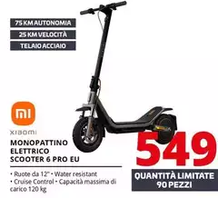Xiaomi - Monopattino Elettrico Scooter 6 Pro Eu Xiaomi - Monopattino Elettrico Scooter 6 Pro Eu