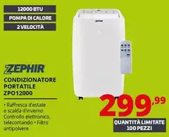 Zephir - Condizionatore Portatile ZPO12000 Zephir - Condizionatore Portatile ZPO12000