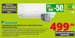 Daikin - Climatizzatore Mono Split New Evolution ARXC35E/ATXC35E Daikin - Climatizzatore Mono Split New Evolution ARXC35E/ATXC35E
