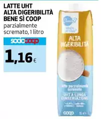 Coop - Latte UHT Alta Digeribilità Bene Si Coop - Latte UHT Alta Digeribilità Bene Si