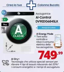 Samsung - Asciugatrice Ai-Control DV90DG6845LK