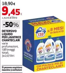 Chanteclair - Detersivo Liquido Per Lavatrice Chanteclair - Detersivo Liquido Per Lavatrice