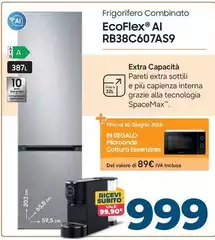 Samsung - Frigorifero Combinato EcoFlex AI RB38C607AS9 Samsung - Frigorifero Combinato EcoFlex AI RB38C607AS9