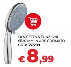 Doccetta 5 Funzioni 120 Mm In Abs Cromato Doccetta 5 Funzioni 120 Mm In Abs Cromato