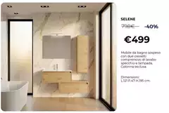 Selene Mobile Da Bagno Sospeso Con Due Cassetti 