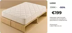Lusso Materasso Matrimoniale Composto Da Una Lastra In Poliuretano E Molle Bonnel.
