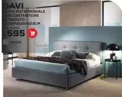 Gavi - Eetto Matrimoniale Con Contenitore Tessuto
