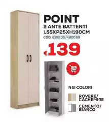 2 Ante Battenti L55XP25XH190Cm