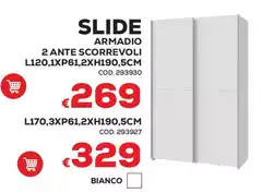 Armadio 2 Ante Scorrevoli L120,IXP612XH190.5CM
