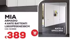 Armadio 4 Ante Battenti L61XP55XH238CM
