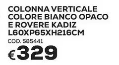 Verticale Colore Bianco Opaco E Rovere L60XP65XH216Cm