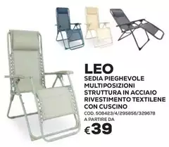 Sedia Pieghevole Multiposizioni Struttura In Acciaio Rivestimento Textilene Con Cuscino Sedia Pieghevole Multiposizioni Struttura In Acciaio Rivestimento Textilene Con Cuscino
