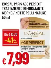L'Oreal - Age Perfect Trattamento Re-IDRATANTE Giorno/Notte Pelli Mature
