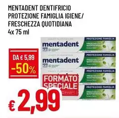 Mentadent - Dentifricio Protezione Famiglia Igiene/ Freschezza Quotidiana