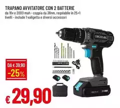 Cecotec - Trapano Avvitatore Con 2 Batterie