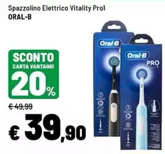 Oral b - Spazzolino Elettrico Vitality Pro